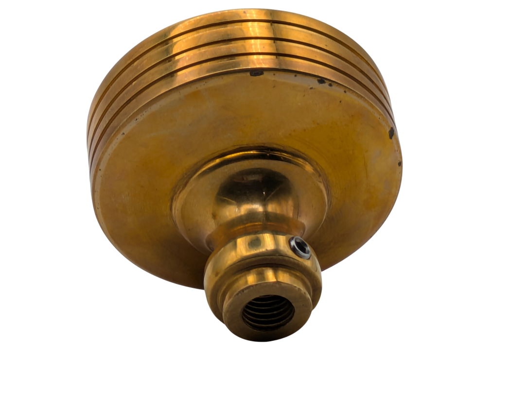 Rice Pattern Solid Brass Spare Door Knob Set (Polished Brass Finish)