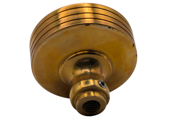 Rice Pattern Solid Brass Spare Door Knob Set (Polished Brass Finish)