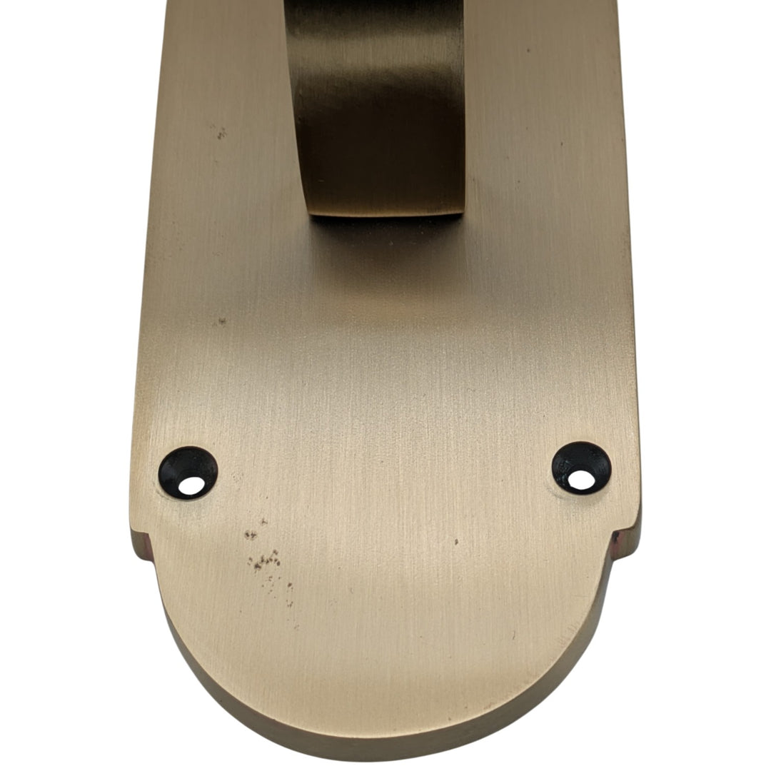 12 Inch Traditional Door Pull & Plate (Antique Brass Finish)