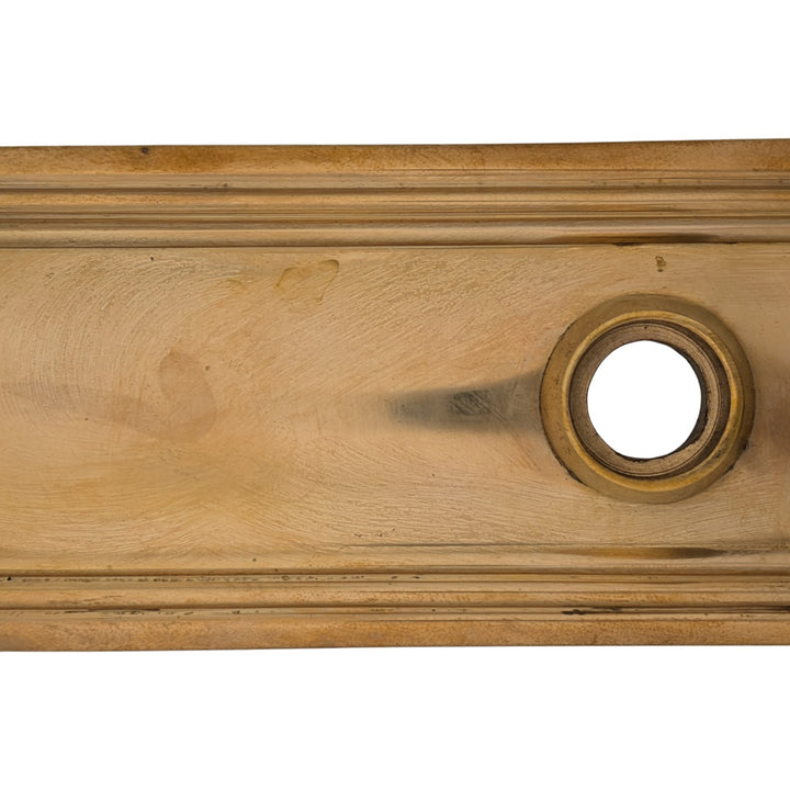 Art Deco Long Solid Brass Door Backplate (Polished Brass Finish)