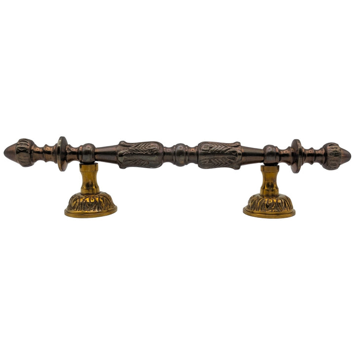 8 Inch (4 1/2 Inch C-C) Solid Brass French Empire Door Pull