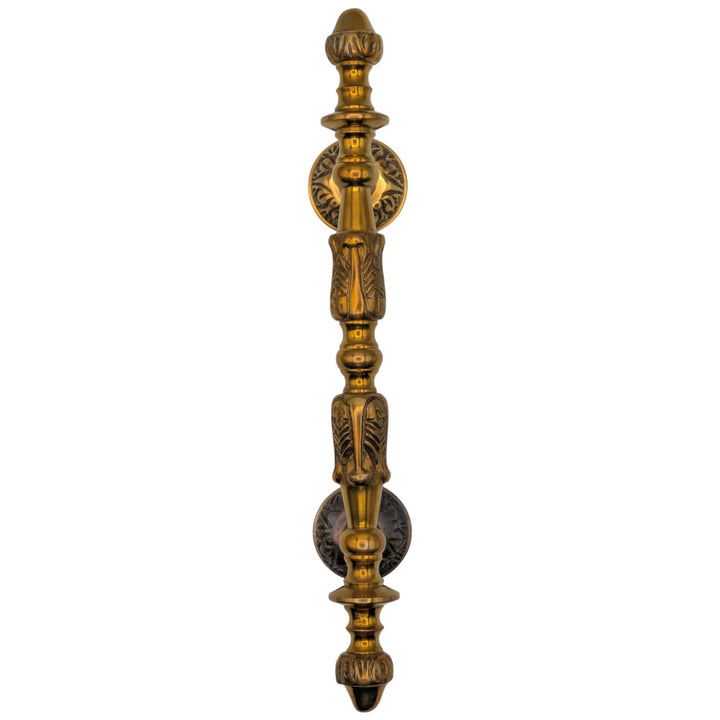 8 Inch (4 1/2 Inch C-C) Solid Brass French Empire Door Pull