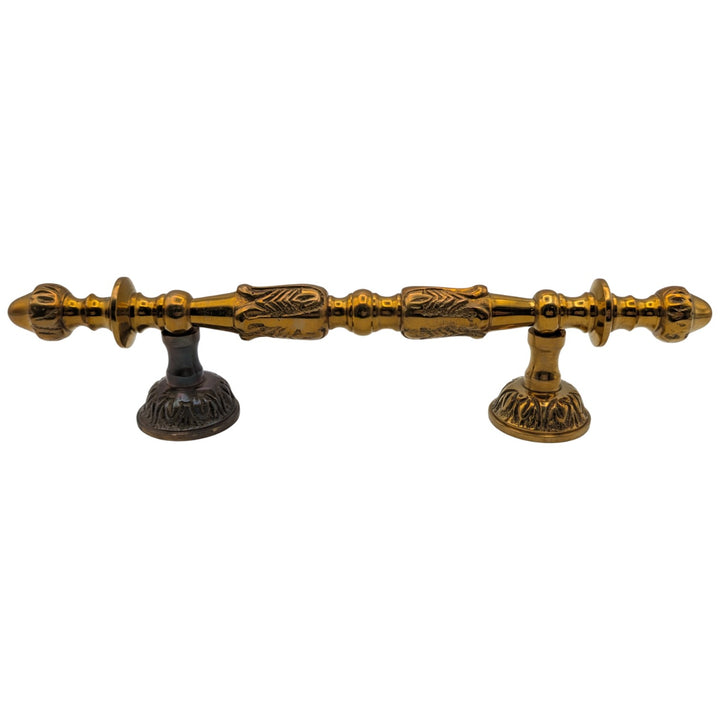 8 Inch (4 1/2 Inch C-C) Solid Brass French Empire Door Pull