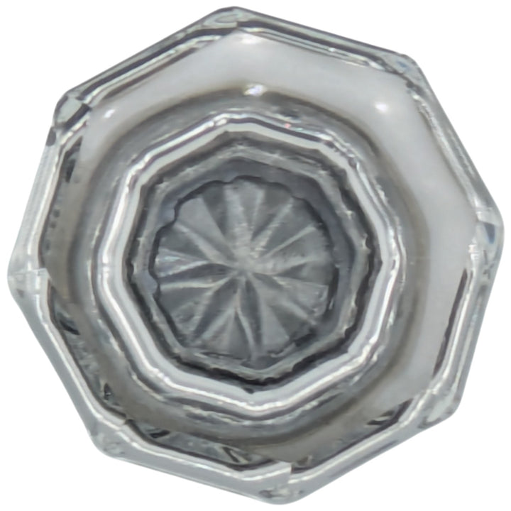 1 3/8 Inch Crystal Clear Octagon Old Town Cabinet and Furniture Knob