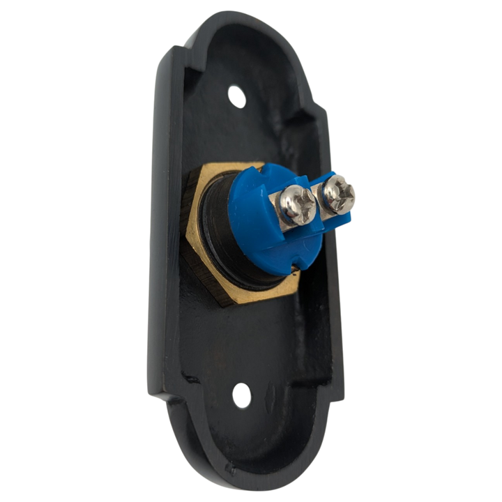 3 Inch Solid Brass Arched Porcelain "Press" Doorbell Button (Several Finishes Available)