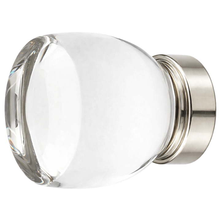 1 1/8 Inch Clear Crystal Glass Juneau Cabinet & Furniture Knob