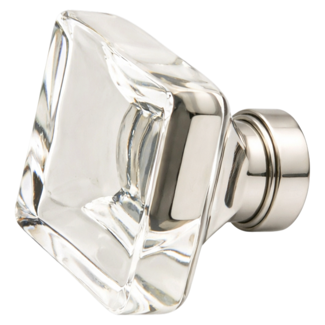 1 5/8 Inch Clear Crystal Glass Lido Cabinet & Furniture Knob