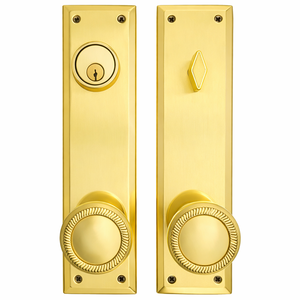 ##Antique Hardware## Quaker Style Single-Door Deadbolt Entryway Set (Several Finish Options)