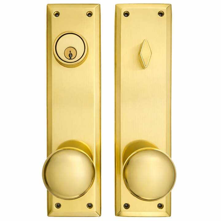 ##Antique Hardware## Quaker Style Single-Door Deadbolt Entryway Set (Several Finish Options)