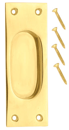 5 Inch Solid Brass Traditional Style Rectangular Pocket Door (Several Finishes Available)