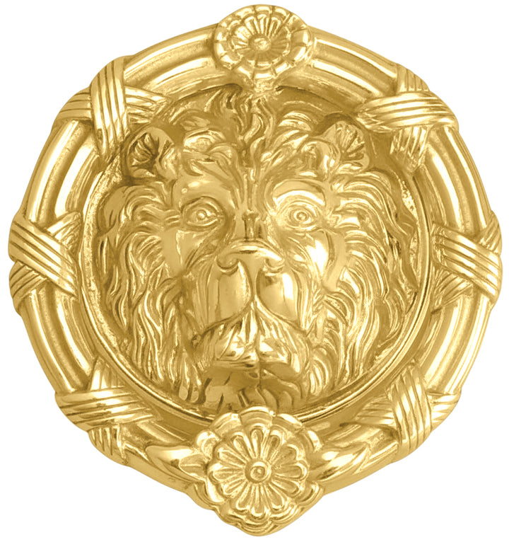 Ribbon & Reed 6 Inch Brass Lion Door Knocker (Several Finishes Available)