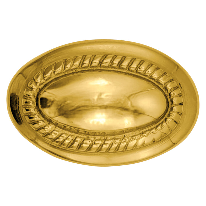 1 1/2 Georgian Roped Oval Cabinet Knob (Several Finishes Available)