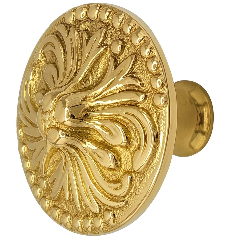 ##Antique Hardware## 1 7/8 Inch Solid Brass Rococo Victorian Cabinet and Furniture Knob (Several Finishes Available)