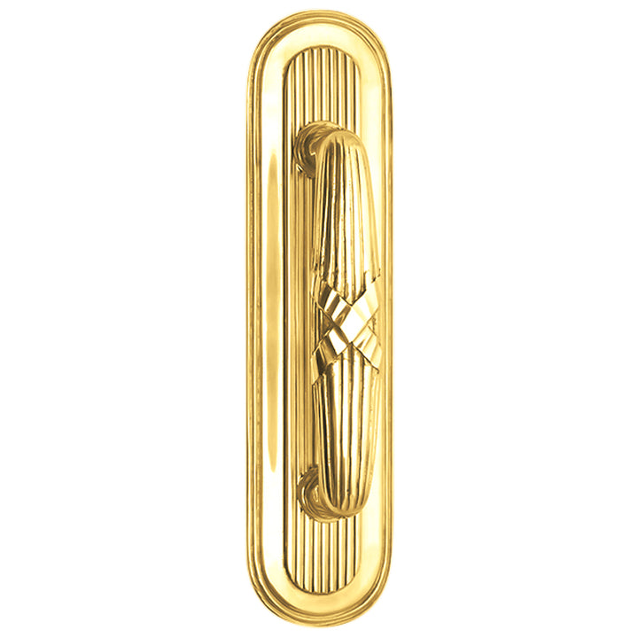 10 1/2 Inch Art Deco Style Door Pull and Plate