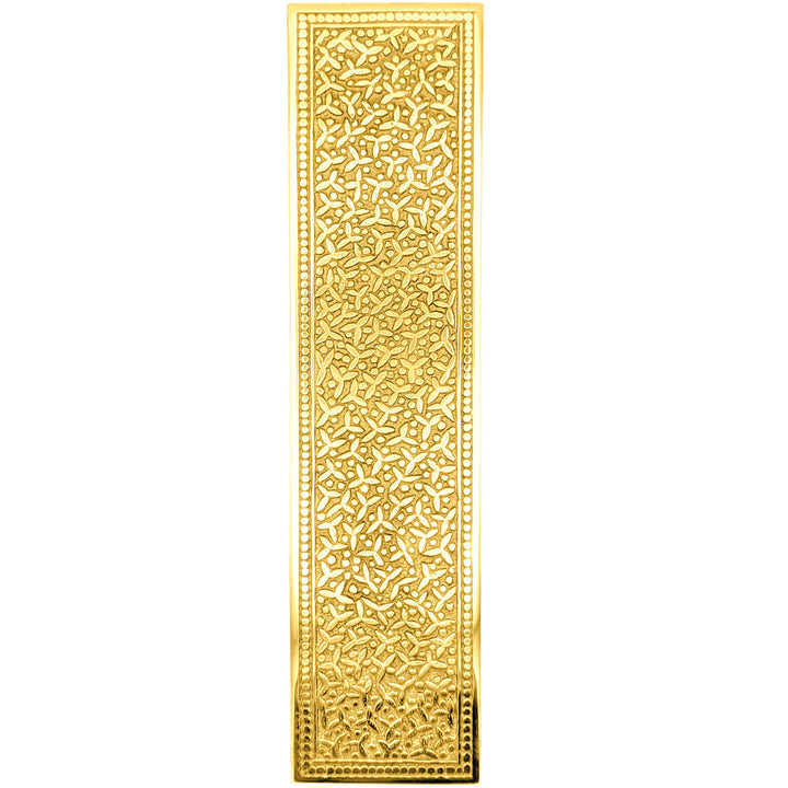 12 Inch Solid Brass Rice Pattern Push Plate (Several Finishes Available)