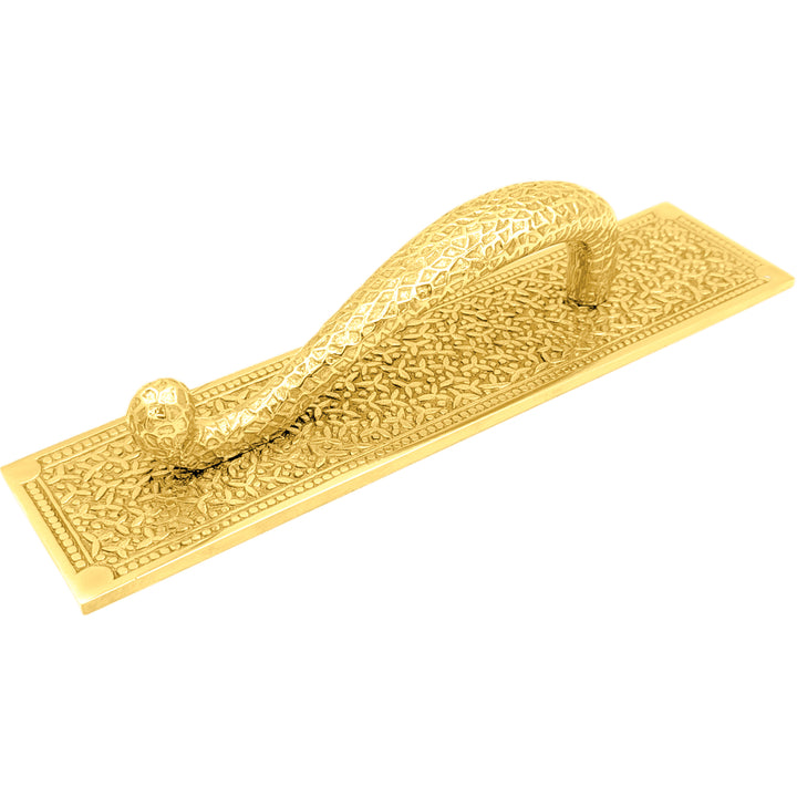 12 Inch Solid Brass Rice Pattern Door Pull (Several Finishes Available)