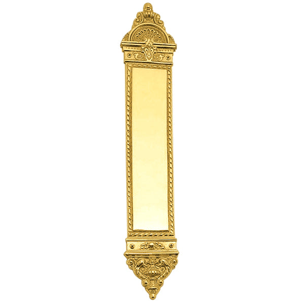 16 Inch Solid Brass L'Enfant Style Solid Brass Push Plate (Several Finishes Available)