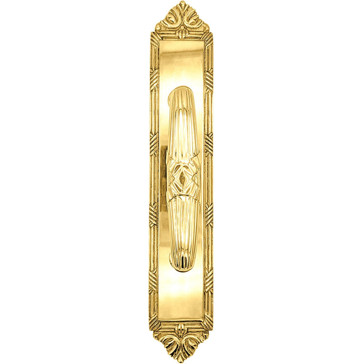 13 3/4 Inch Solid Brass Ribbon & Reed Door Pull (Several Finishes Available)