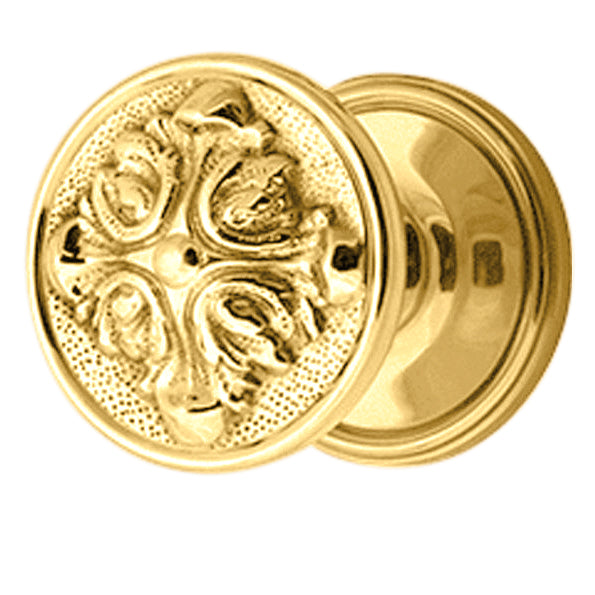 ##Antique Hardware## Traditional Rosette Door Knob Set with Romanesque Style Door Knobs (Several Finishes Available)