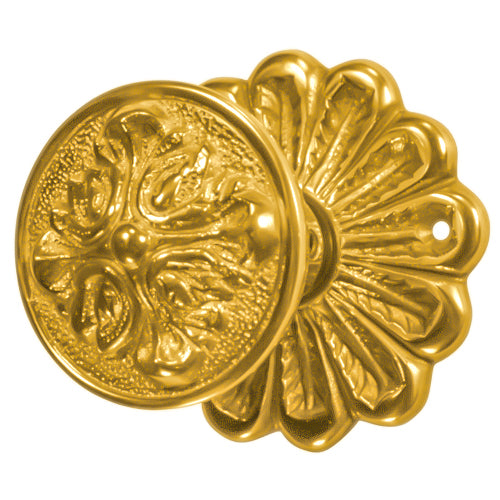 ##Antique Hardware## Solid Brass Romanesque Style Door Knob Set