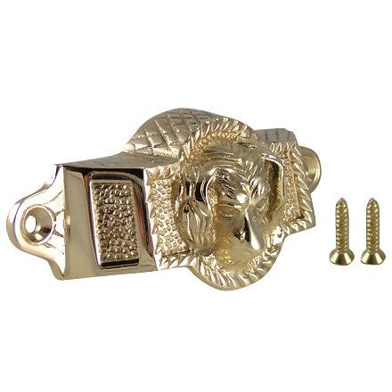 ##Antique Hardware## 4 Inch Overall (3 1/2 Inch c-c) Solid Brass Golden Retriever Rectangular Cup Pull