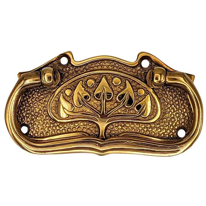 3 3/4 Inch Tree of Life Leaf Pattern Solid Brass Drawer Pull (Several Finishes Available)