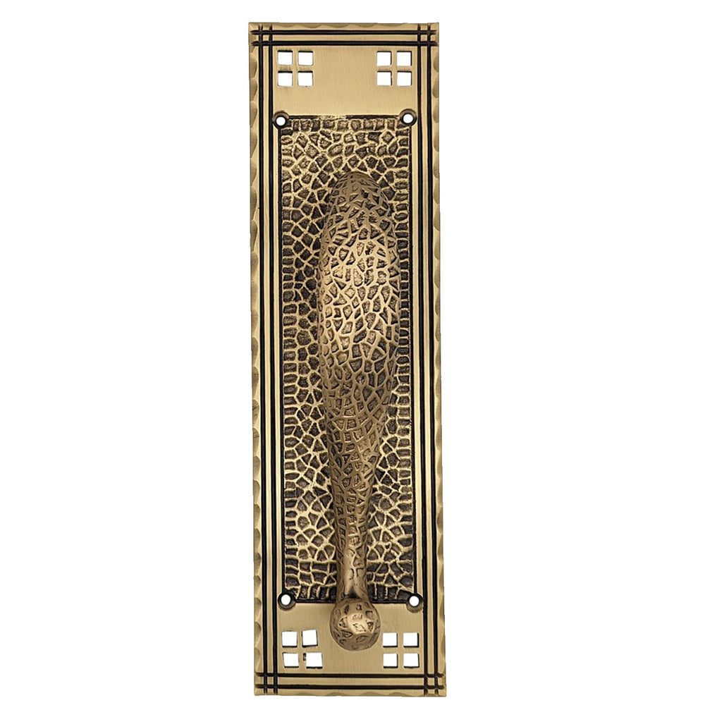 ##Antique Hardware## 12 Inch Arts & Crafts Style Door Pull & Plate (Several Finishes Available)