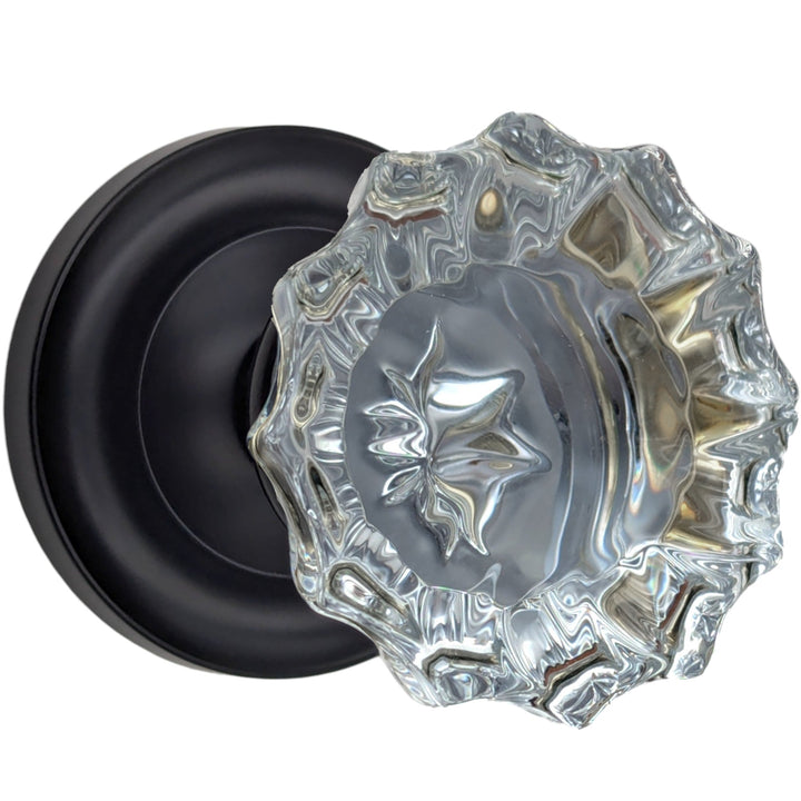 ##Antique Hardware## Magnifique™ Classic Door Set with Crystal Fluted Knobs (Several Finishes Available)