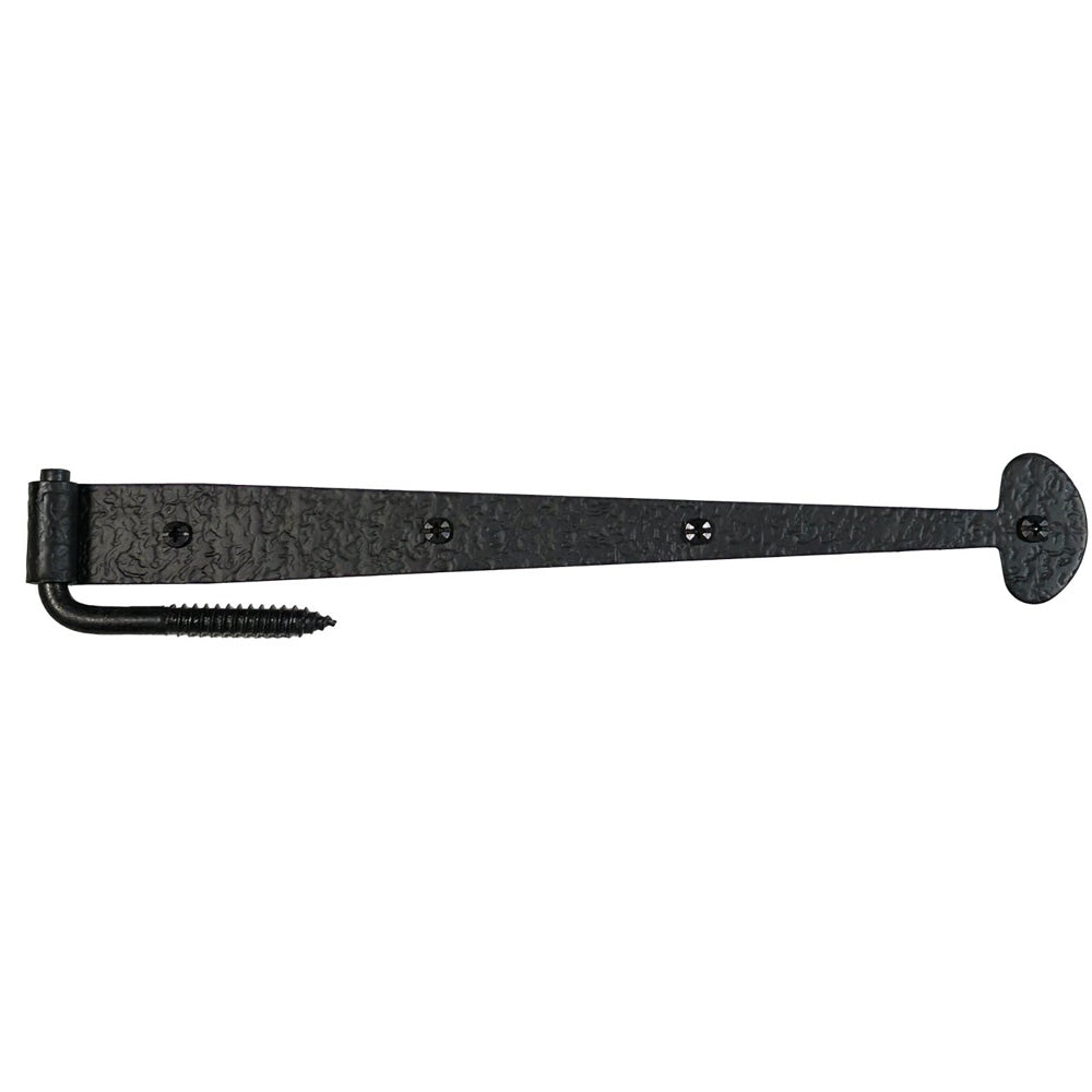 ##Antique Hardware## 15 5/8 Inch Rough Iron Bean Strap Hinge