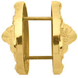 Solid Brass Deadbolt Hole Cover - Lion Heads