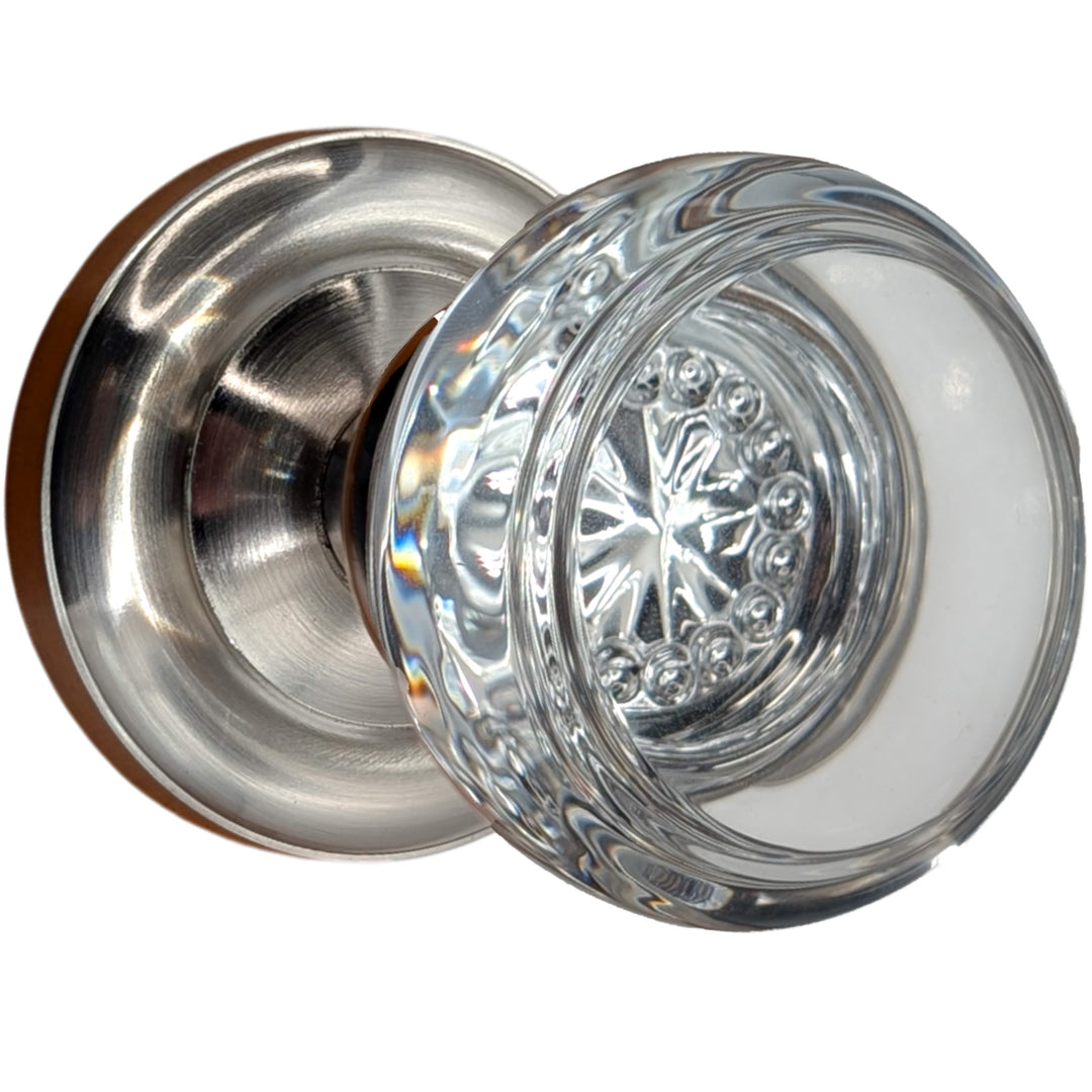 ##Antique Hardware## Magnifique™ Classic Door Set with Round Crystal Knobs (Several Finishes Available)