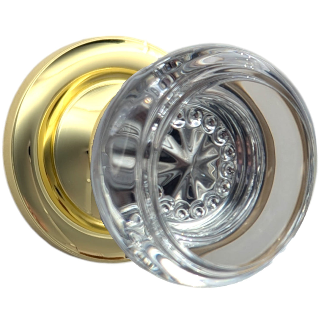 ##Antique Hardware## Magnifique™ Classic Door Set with Round Crystal Knobs (Several Finishes Available)