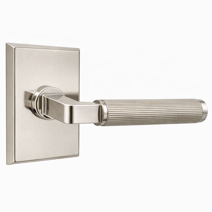 ##Antique Hardware## Magnifique® Rectangular Door Set with Modern Smooth Lever (Several Finishes Available)