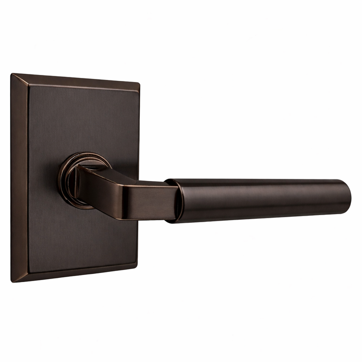##Antique Hardware## Magnifique® Rectangular Door Set with Modern Smooth Lever (Several Finishes Available)
