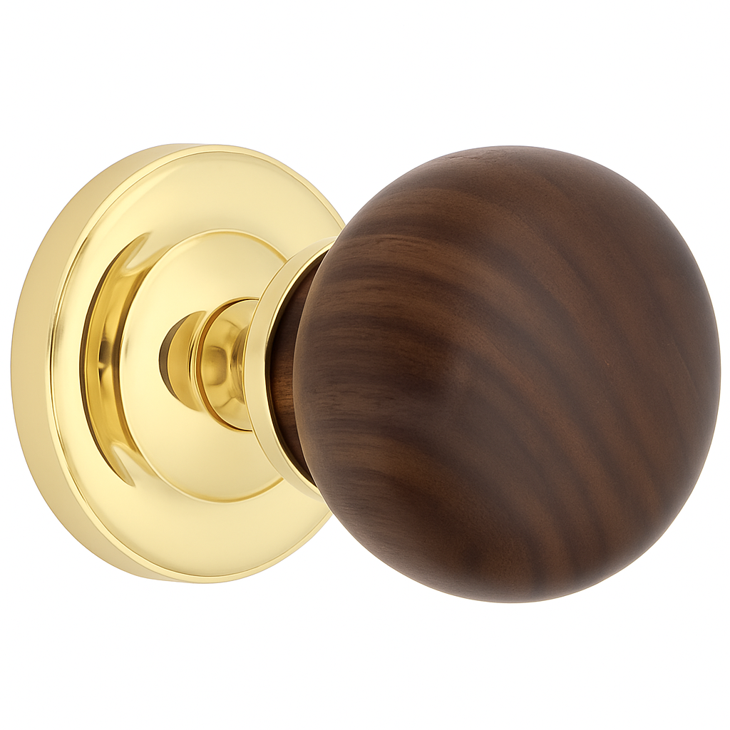 ##Antique Hardware## Magnifique™ Classic Door Set with Rosewood Knobs (Several Finishes Available)