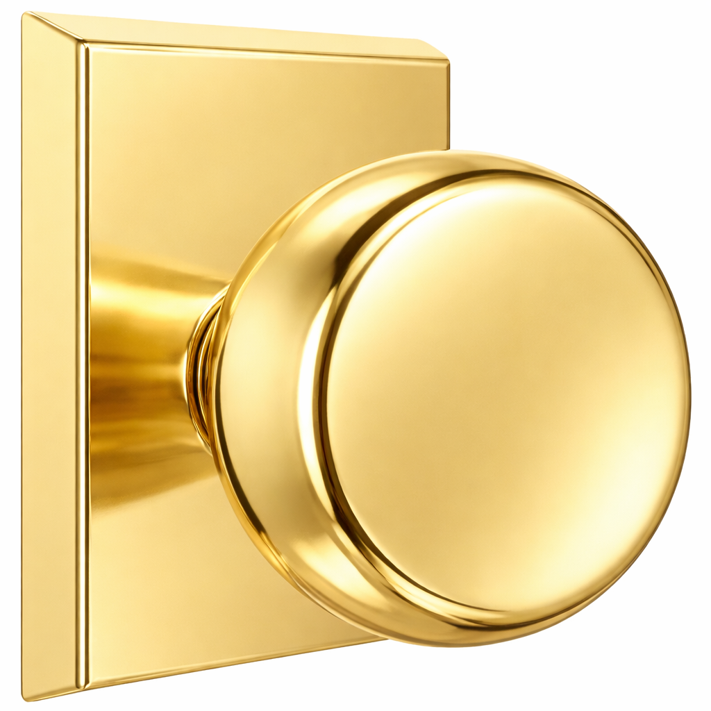 ##Antique Hardware## Magnifique® Rectangular Door Set with Brass Round Knobs (Several Finishes Available)