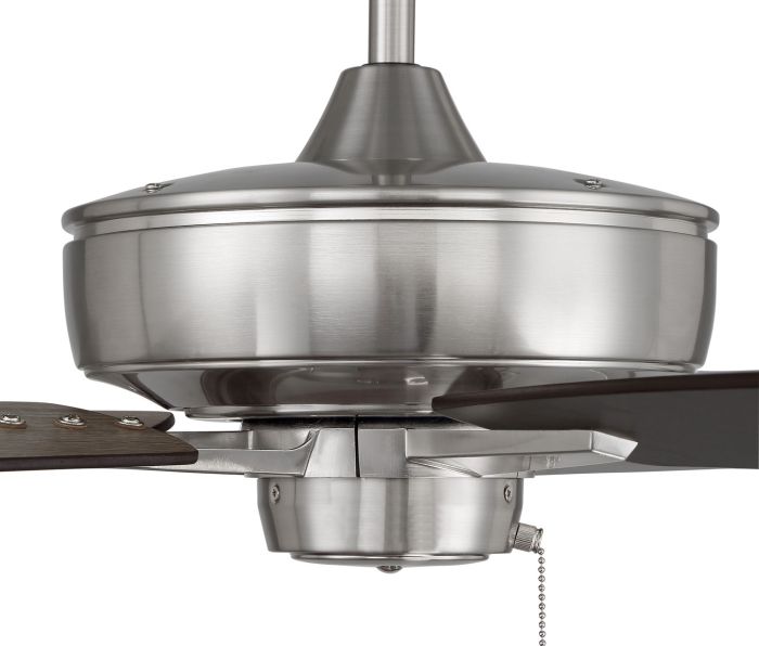 ##Antique Hardware## 60" Super Pro 60 in Brushed Polished Nickel w/ Driftwood/Grey Walnut Blades