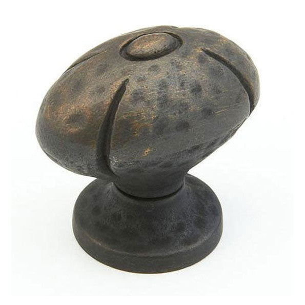##Antique Hardware## 1 3/8 Inch Siena Small Oval Cabinet & Furniture Knob