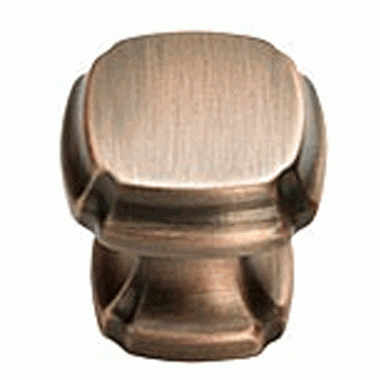 ##Antique Hardware## 1 3/8 Inch Empire Square Cabinet & Furniture Knob