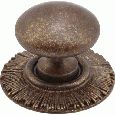##Antique Hardware## 1 1/4 Inch Sunburst Round Cabinet & Furniture Knob