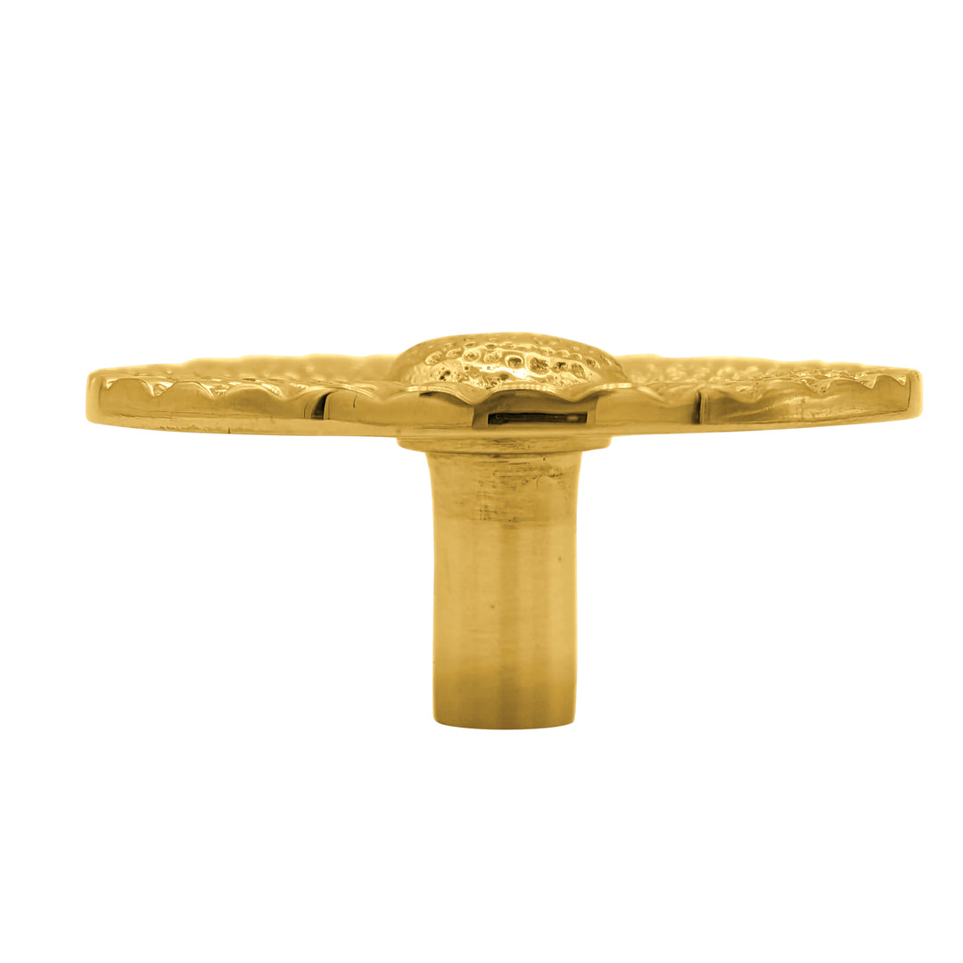2 Inch Solid Brass Art Deco Style Round Cabinet & Furniture Knob (Several Finishes Available)