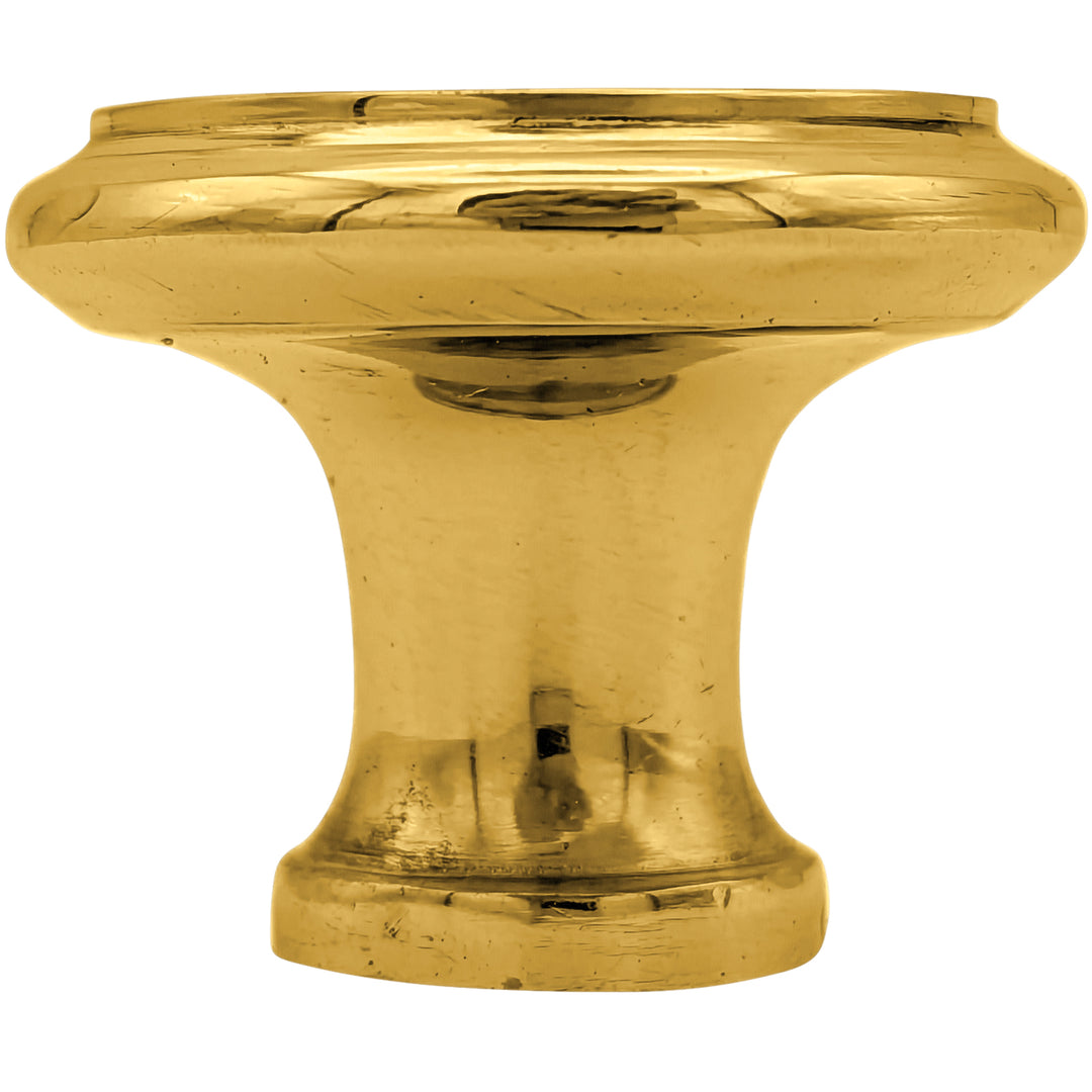 1 1/4 Inch Brass Flat Top Cabinet & Furniture Knob (Several Finishes Available)
