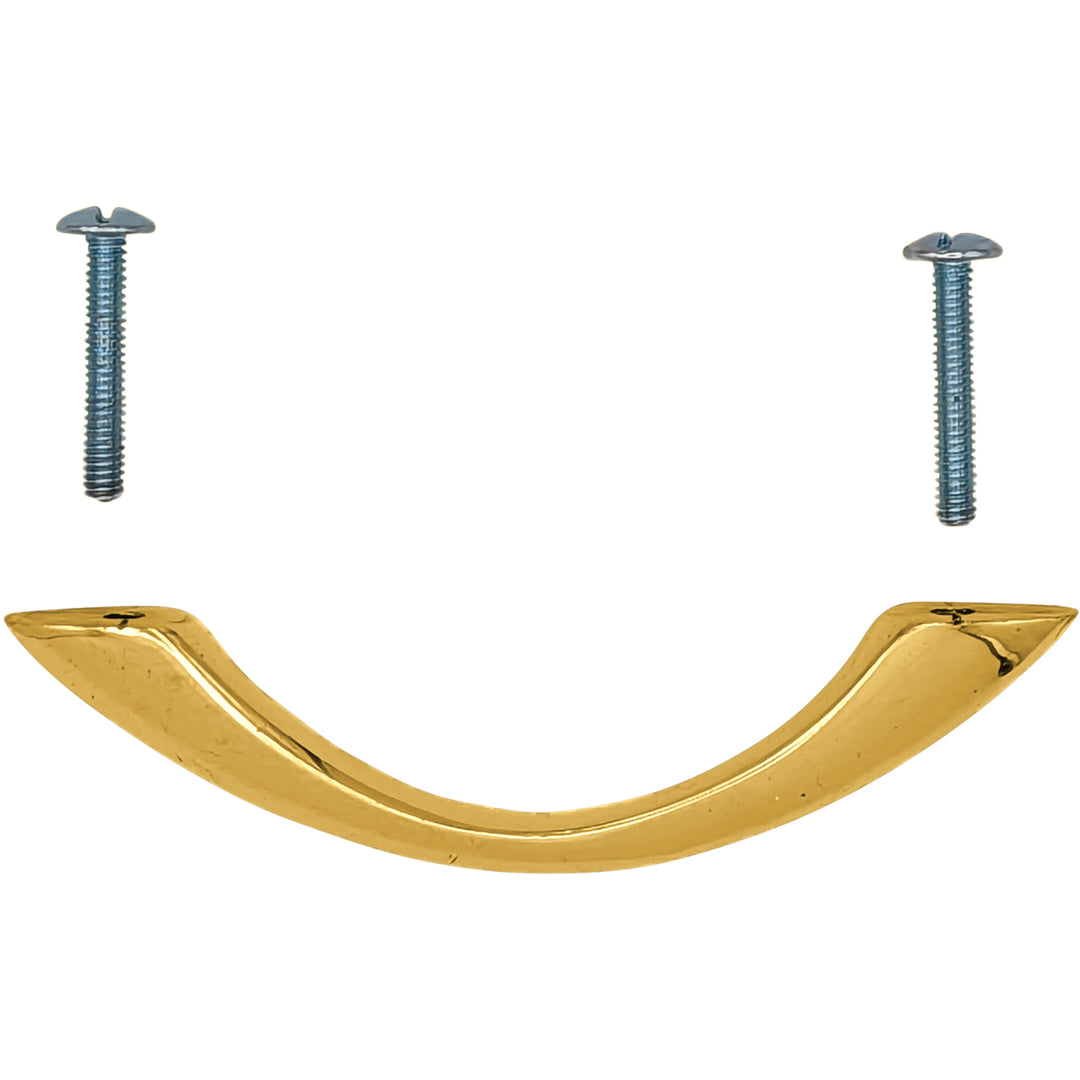 4 Inch Overall (3 Inch c-c) Solid Brass Traditional Cabinet & Furniture Pull (Several Finishes Available)