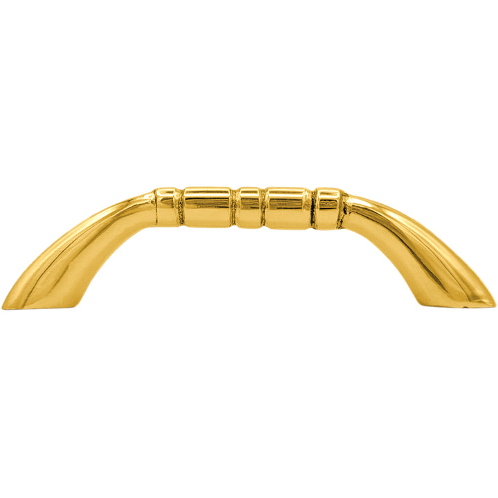 3 1/2 Inch Overall (3 Inch c-c) Solid Brass Traditional Pull (Several Finishes Available)