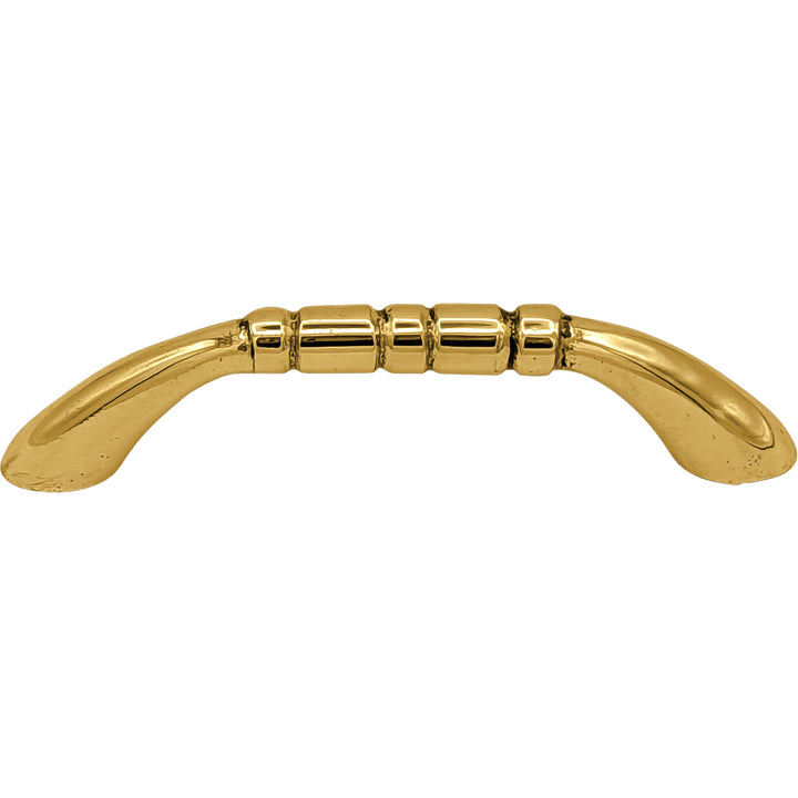 3 1/2 Inch Overall (3 Inch c-c) Solid Brass Traditional Pull (Several Finishes Available)