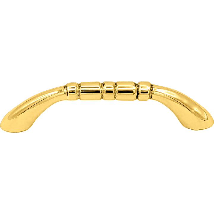 4 3/4 Inch Overall (4 Inch c-c) Solid Brass Traditional Pull (Several Finishes Available)