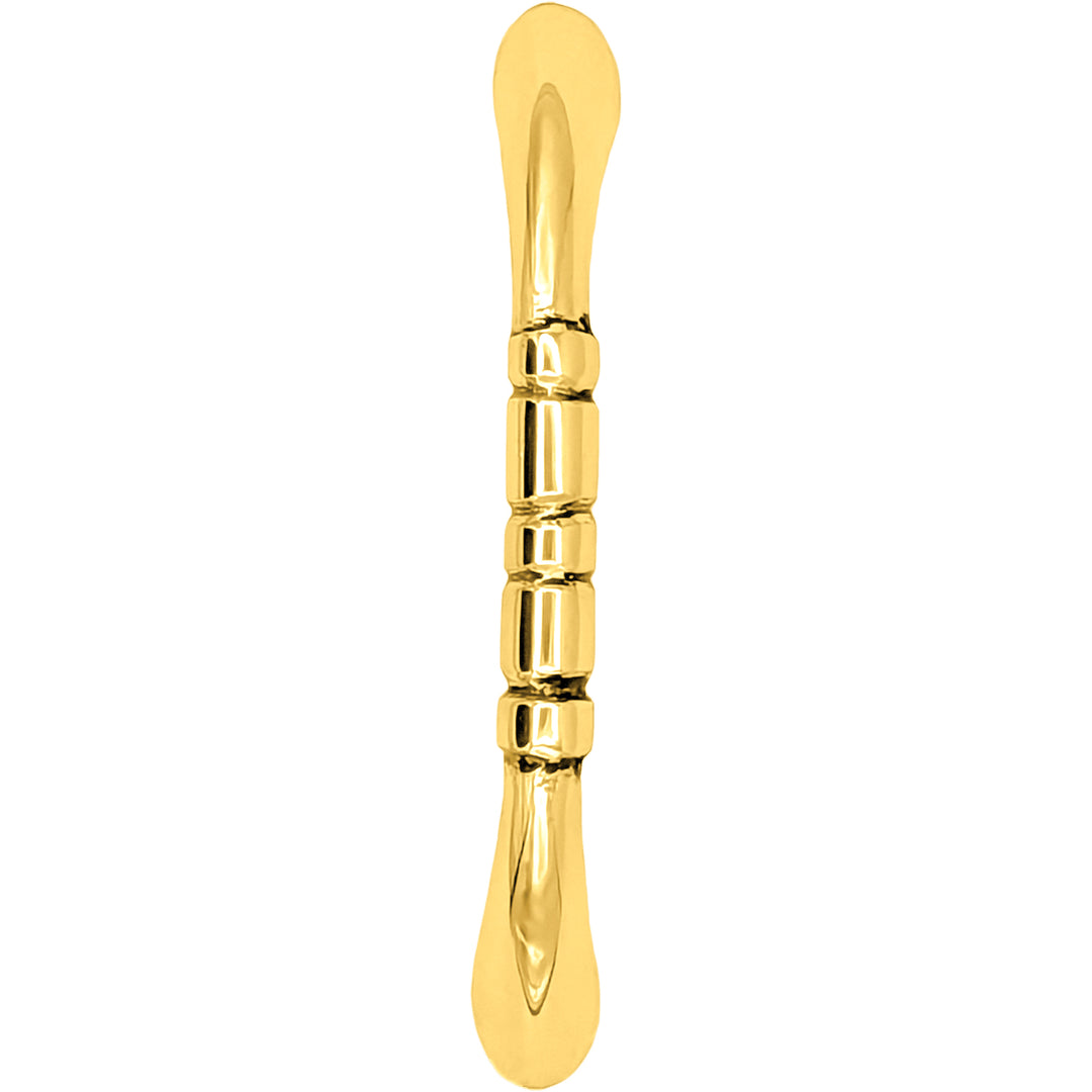 4 3/4 Inch Overall (4 Inch c-c) Solid Brass Traditional Pull (Several Finishes Available)