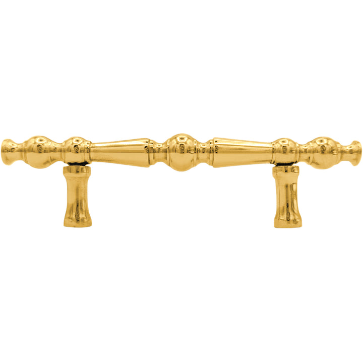 5 Inch Overall (3 Inch c-c) Solid Brass Victorian Pull