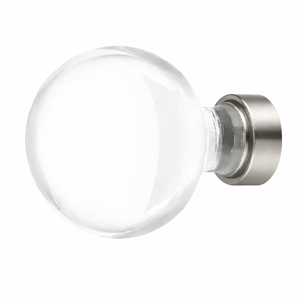 1 1/4 Inch Crystal Glass Bristol Cabinet & Furniture Knob