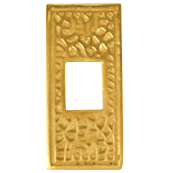 Solid Brass Arts & Crafts Pocket Door Strike Plate